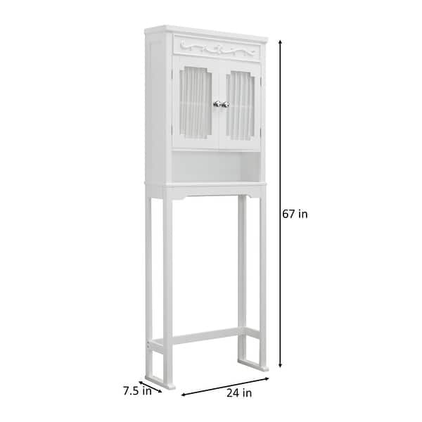 Teamson Home Lisbon Wooden Over-the-Toilet Space Saver - 7.52" L x 24.02" W x 67.01" H