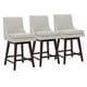 preview thumbnail 16 of 216, Luca Counter Height Swivel Barstool Set of 3 - Light Grey-Faux Leather - Counter Height
