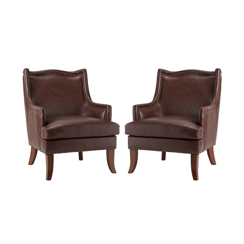 Konrad Comfy Living Room Vegan Leather Armchair by HULALA HOME