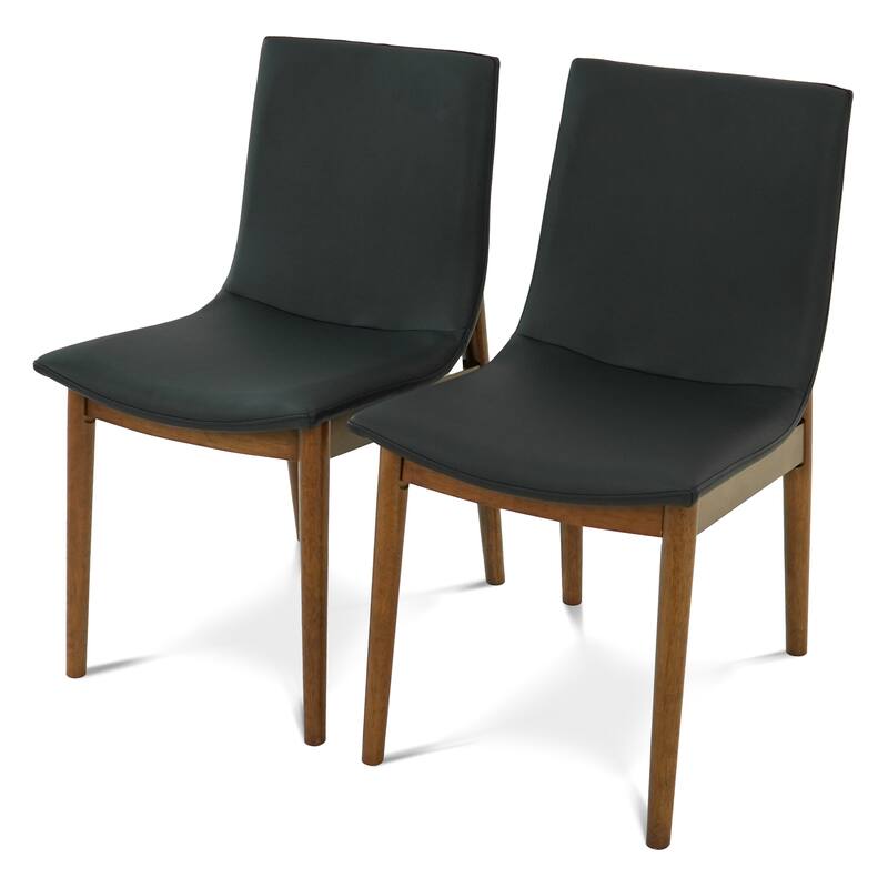 Maralunga Solid Wood Italian Style Linen Dining Chair (Set of 2)