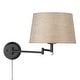 Wry Lighting Eleanor 1-light Swing Arm Wall Lamp in Matte Black and ...