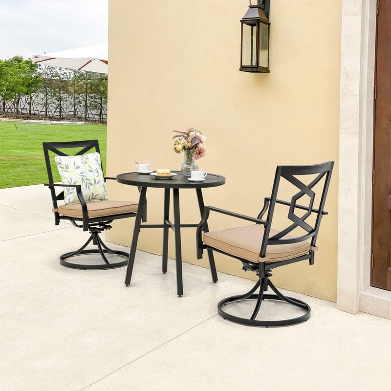Outdoor Set With Swivel Chairs