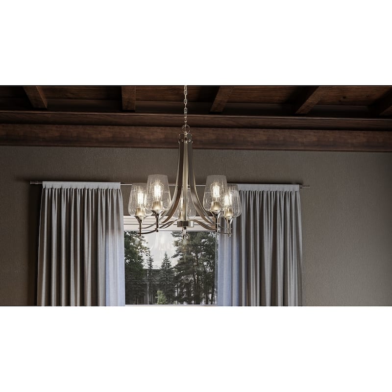 Quoizel Towne 5-Light 23" Transitional Chandelier in Brushed Nickel - Brushed Nickel