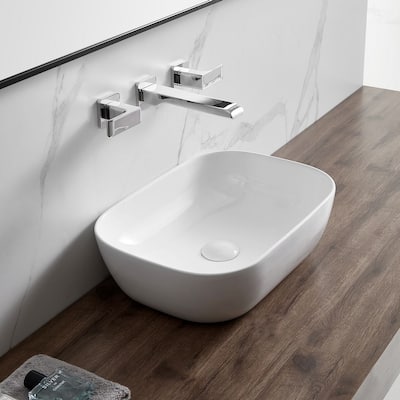 Eridanus 18" x 13" Ceramic Vessel Sink Powder Room Wash Basin