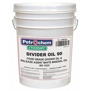 Divider Oil: Mineral, 5 gal, Pail, ISO Viscosity Grade 15/22, NSF ...