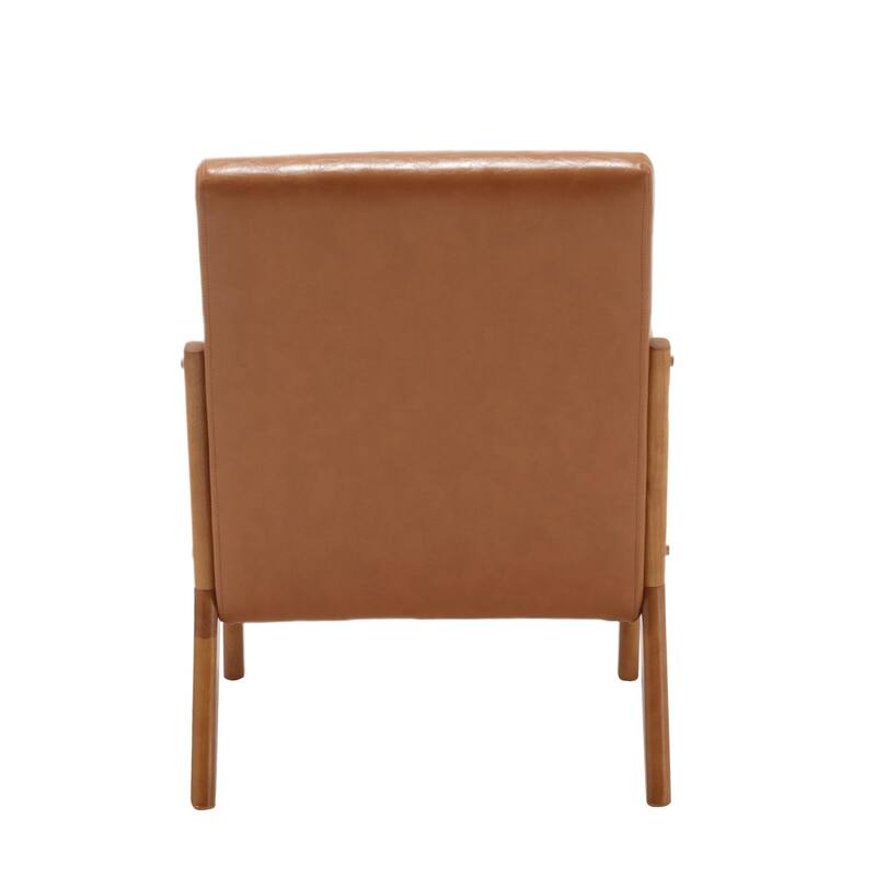 Light Brown Modern 23.2" Accent Chair with Pillow