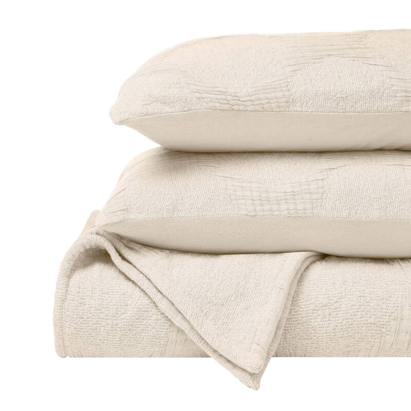 Superior Tanta Cotton Medium Weight Modern Circles Woven Coverlet