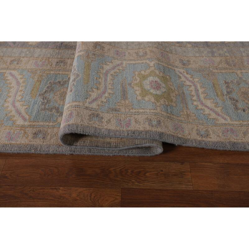 Oushak Turkish Large Area Rug Vegetable Dye Hand-Knotted Wool Carpet - 10'3"x 13'8"