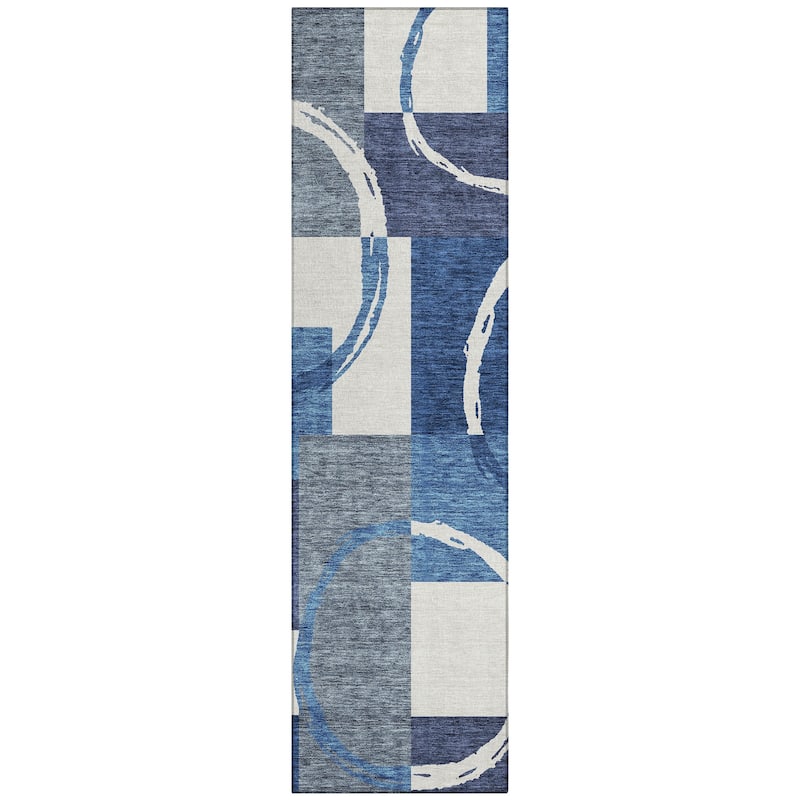 Machine Washable Indoor/ Outdoor Contemporary Chantille Rug