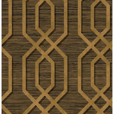 Seabrook Designs Ormonde Geometric Lattice Unpasted Wallpaper