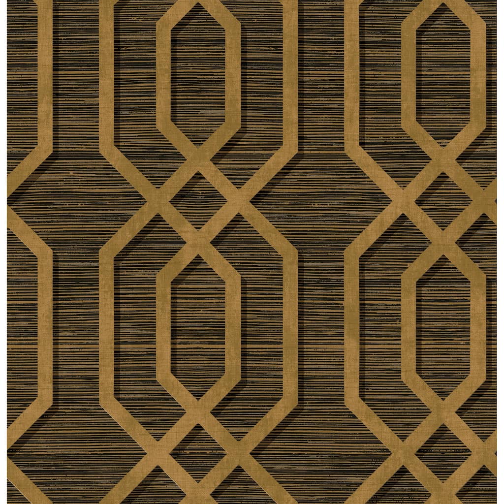 Seabrook Designs Ormonde Geometric Lattice Unpasted Wallpaper