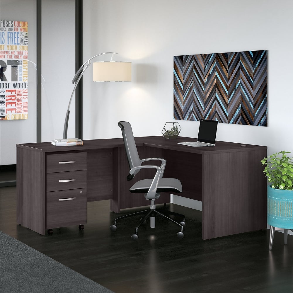 Studio C L-shaped Desk with Drawers by Bush Business Furniture