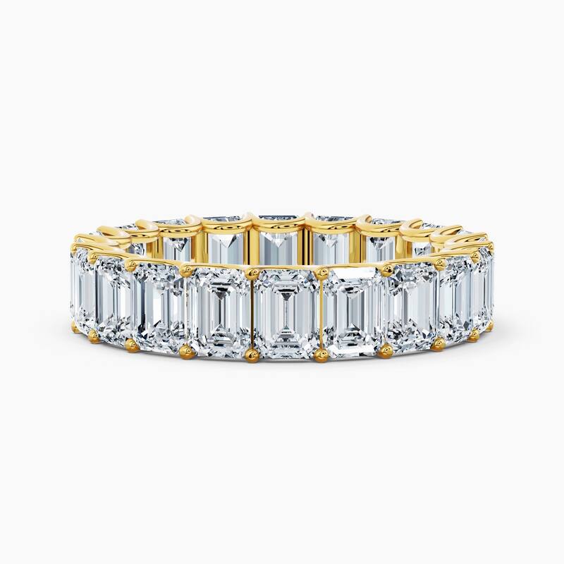 Auriya 14k Gold Emerald North-South Lab Grown Diamond Eternity Band 2.90 - 12.75 ct. tw. (F-G, VS) - 6.00 ct. wt. - 5.5 - Yellow
