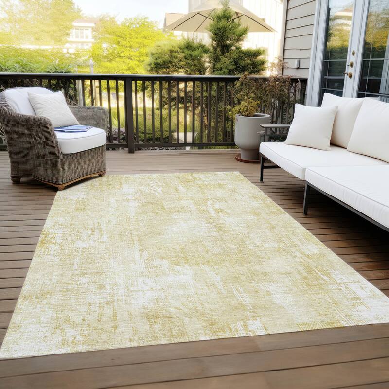 Machine Washable Indoor/ Outdoor Chantille Boho Abstract Rug