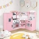 preview thumbnail 11 of 16, Multi-Functional Kids Play Kitchen with Storage and Washing Machine Ideal for Boys or Girls - 16.5" x 11.5" x 37"(W x D x H)
