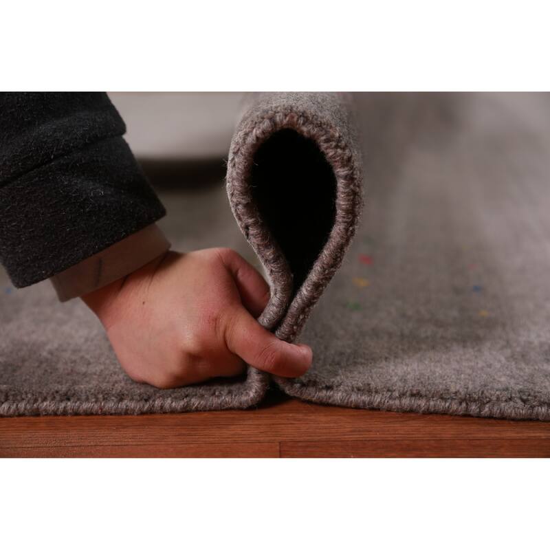 Tribal Gabbeh Indian Area Rug Handmade Oriental Wool Carpet - 8'2" x 9'10"