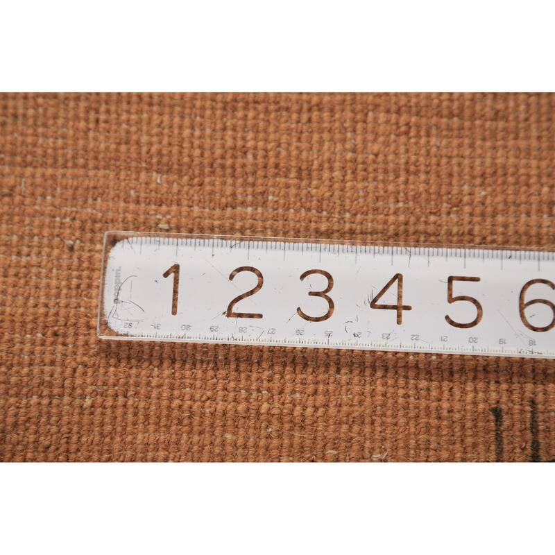 Modern Gabbeh Oriental Area Rug Hand-Knotted Solid Wool Carpet - 6'0" x 8'10"