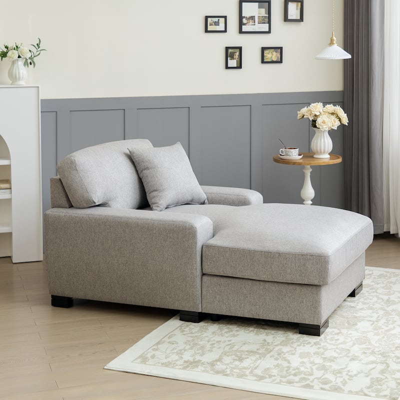 Modern Oversized Indoor Linen Fabric Upholstered Sleeper Sofa - Bed ...