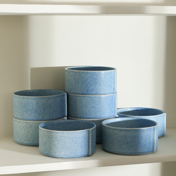 Stone Lain Bao Stoneware Cereal Bowl Set - Blue - 4 Piece