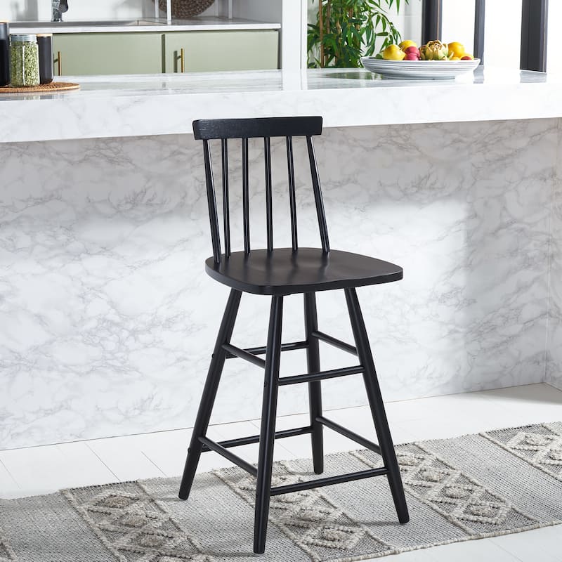 SAFAVIEH Nanie Wood 25-inch Counter Stool - 17 In. W x 17 In. D x 38 In. H - 17Wx17Dx38H