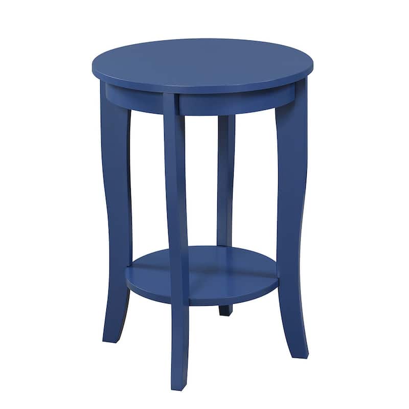 Convenience Concepts American Heritage Round End Table with Shelf