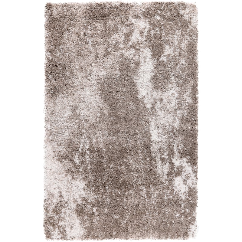 Noori Rug Lux Ridley Abstract Modern 2-inch Thick Shag Rug - 8'9" x 12'2" - Brown/Beige