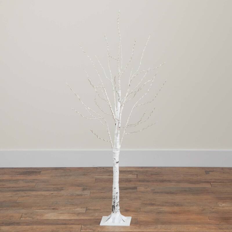 Pre-Lit Birch Artificial Christmas Tree - 4' - Color Changing LED Lights