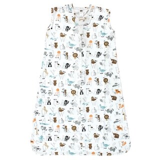 Hudson Baby Unisex Baby Cotton Sleeveless Wearable Sleeping Bag, Sack, Blanket, Alphabet Animals