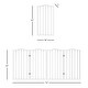 preview thumbnail 12 of 13, 4-Panel Tall Decorative Indoor Foldable Dog Gate - 72x32-Inch Wood Freestanding Pet Fence