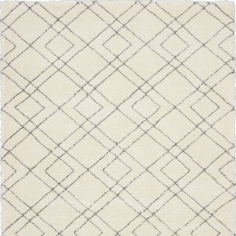Hufe Power Loomed Geometric Modern Stain Resistant Soft Area Rug By HomeRoots - 110' X '79' X '1.58