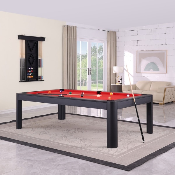 pool table / ガラステーブル 2段 キャスター付 Cadora Duo 7 FT Slate Pool Table in Black Ash - On Sale - Bed Bath