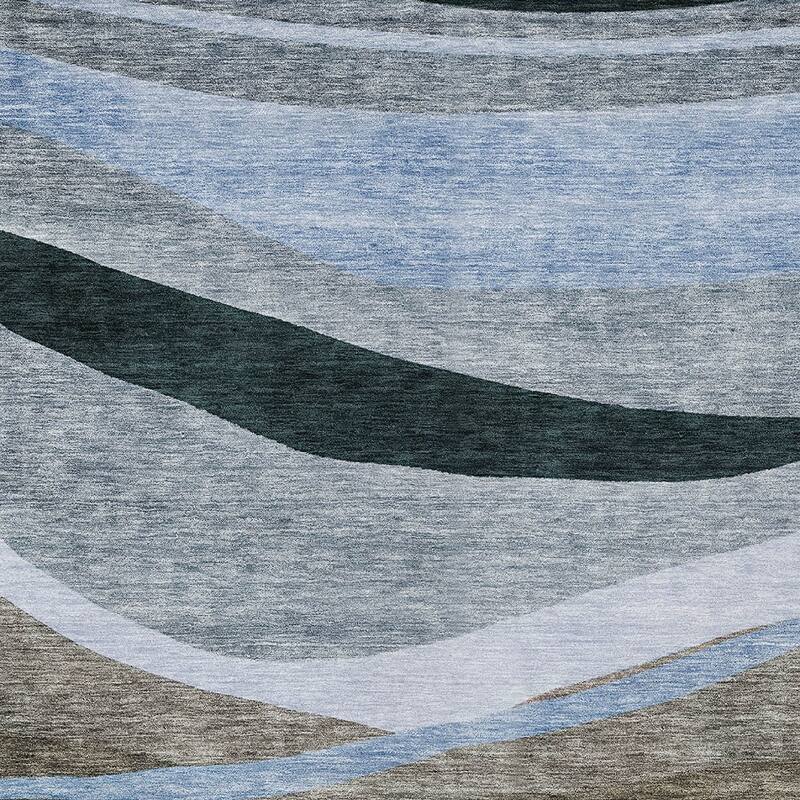 HomeRoots Abstract Transitional Rectangle Outdoor Rug