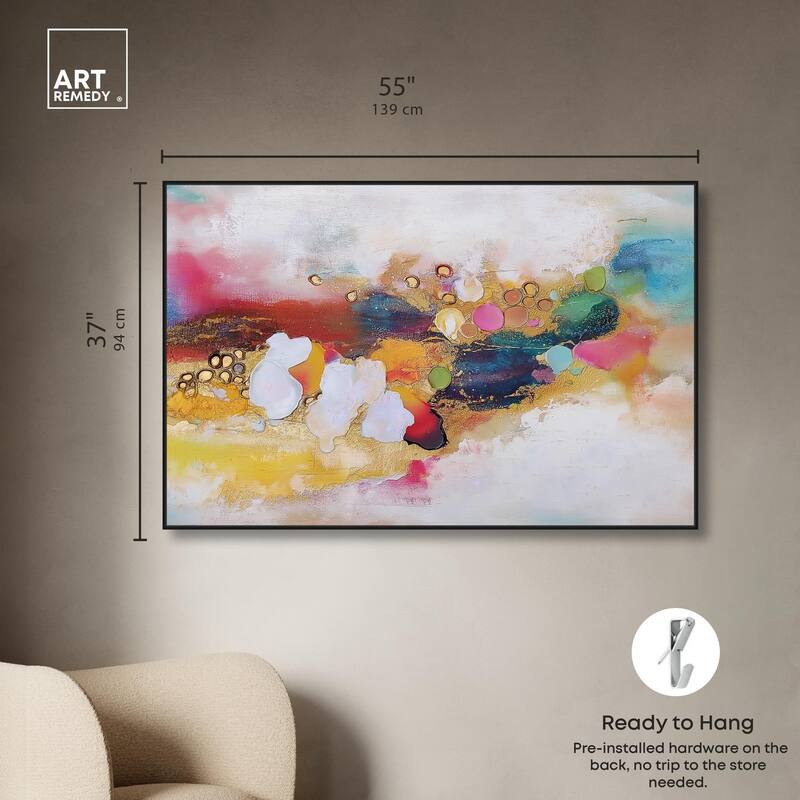 Vibrant Dabs I Canvas by Art Remedy
