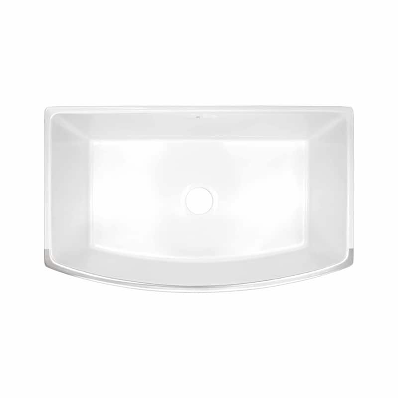 Rendezvous Fireclay Farmhouse Kitchen Sink - 33" x 19.5" x 10"