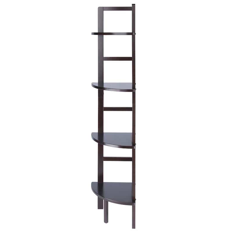 Aiden Corner Baker's Rack, Coffee - 13.86 x 13.86 x 63.58 inches