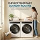 preview thumbnail 4 of 5, 58” Washer and Dryer Countertop with Raised Edges, Topper Organizer Shelf, Over Washer and Dryer Storage Counter, Brown