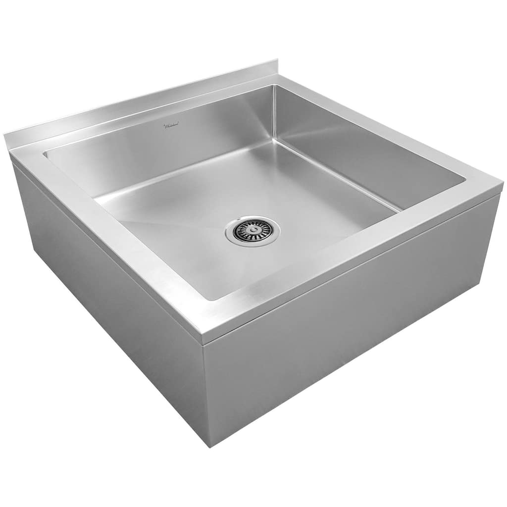 Whitehaus Noah's Wall Mounted Single Basin Stainless Steel Kitchen