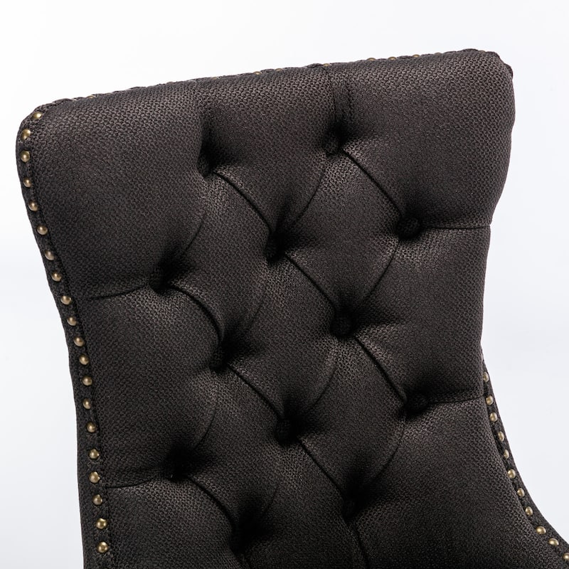 Contemporary Flax Upholstered Linen Dining Chair