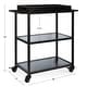 preview thumbnail 17 of 24, Kate and Laurel Giles Metal Bar Cart with Tray - 28x13x30