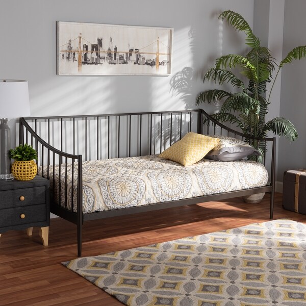 Rupert Vintage Industrial Black Metal Daybed. Opens flyout.