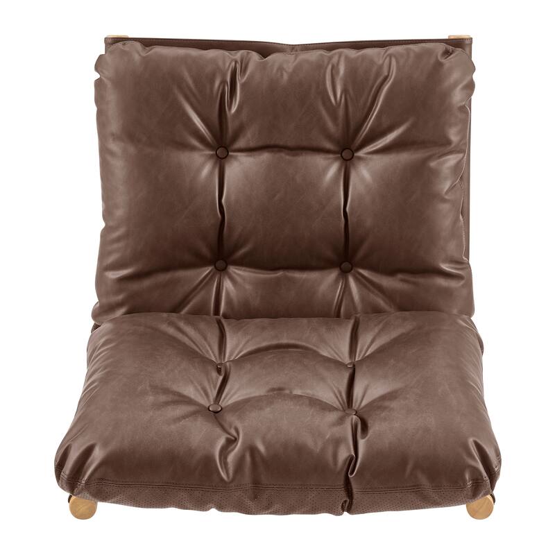 NPD Furniture Oswald Faux Leather Tufted Accent Chair