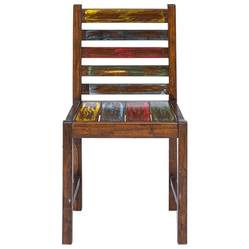 vidaXL Dining Chairs Accent Side Chair Reclaimed Wood Solid Reclaimed Wood - 17.7" x 17.7" x 33.5"