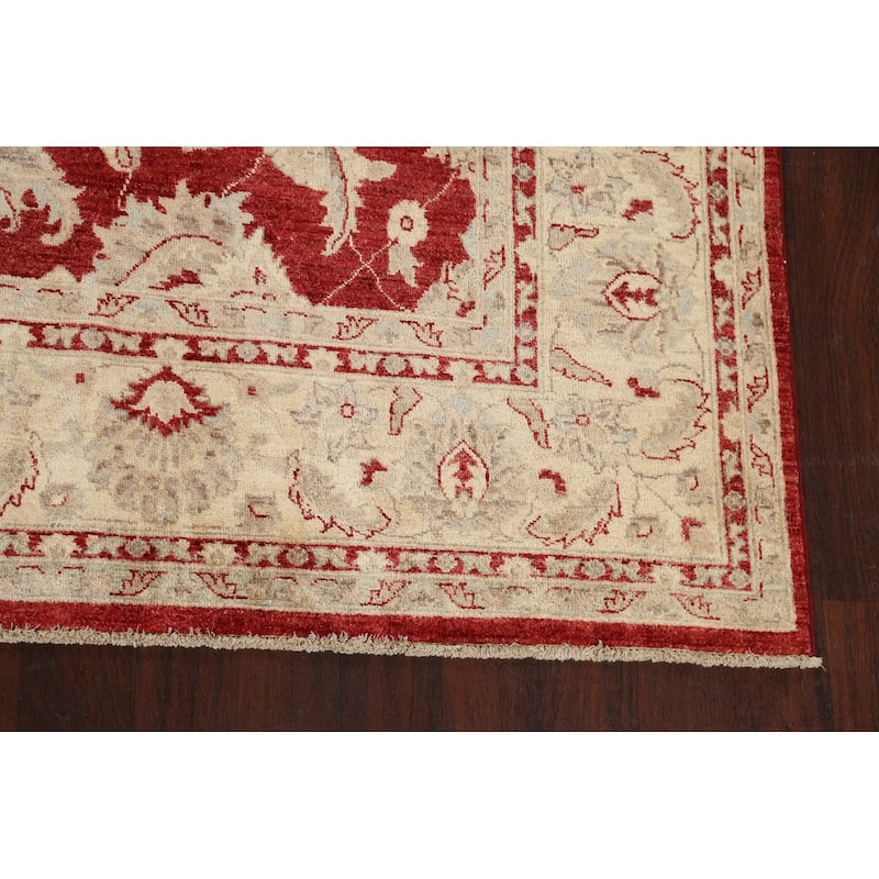 Traditional Floral Peshawar Oriental Wool Area Rug Hand-knotted Carpet - 8'0" x 9'10"