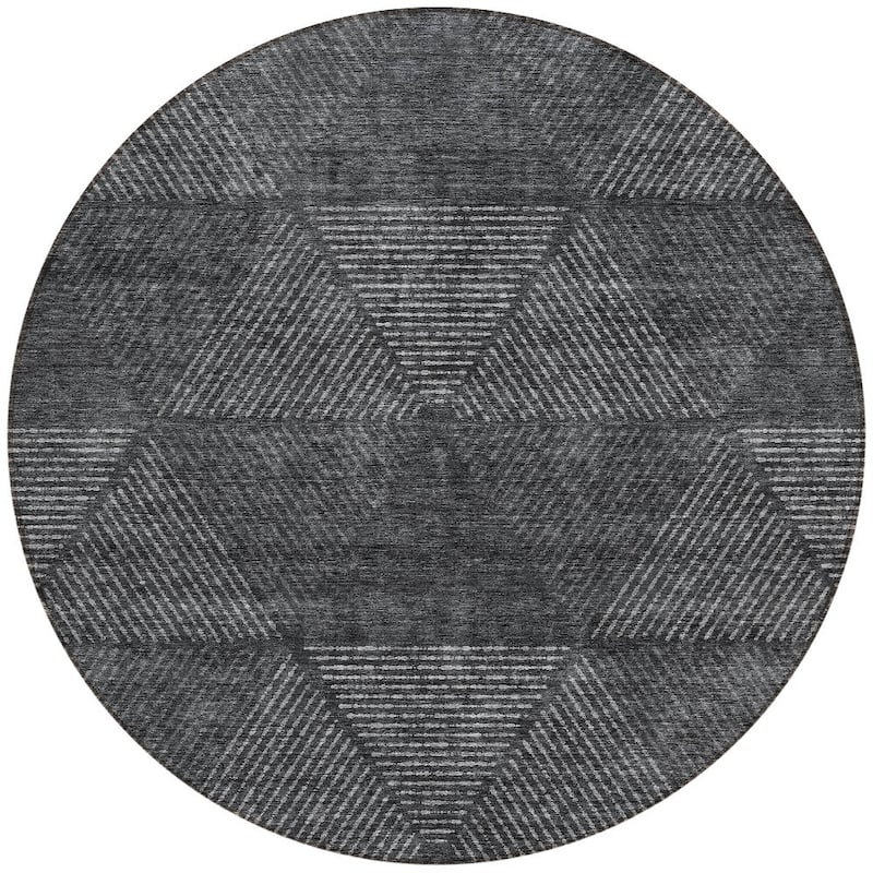 HomeRoots Geometric Transitional Rectangle Outdoor Rug