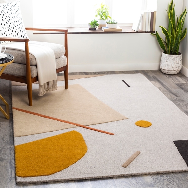 Tempeaux Modern Wool/Viscose Handmade Area Rug. Opens flyout.