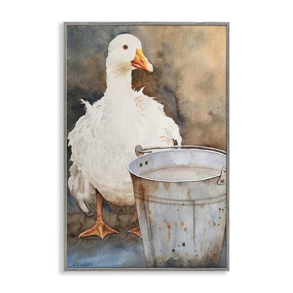 Stupell Duck & Country Pail Framed Giclee Art Design By Stephanie Fielden