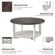 preview thumbnail 12 of 22, COZAYH Farmhouse Coffee Table with Storage Shelf, Rustic Round Country Accent Table with Stunning Radial Pattern, End table