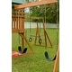 preview thumbnail 15 of 58, Mountain View Swing Set with Tarp Roof, Climbing Wall, Monkey Bars