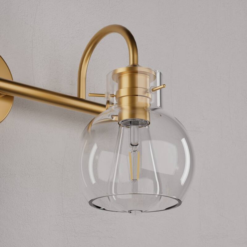 Modern Vanity Light with Clear Glass Globes in 2/3/4 Lights