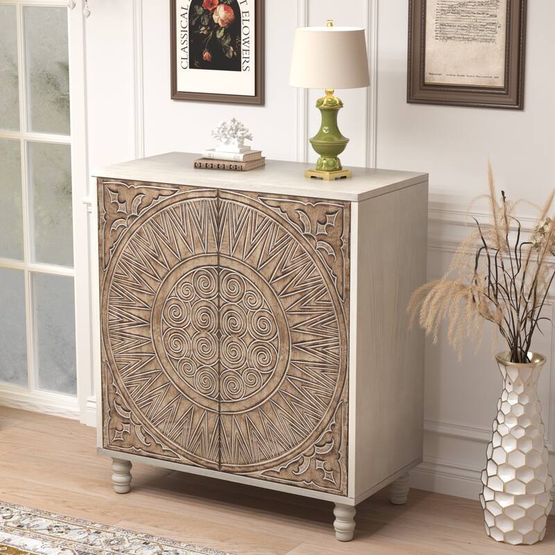 COSIEST Vintage Sideboard Storage Cabinet and Buffet
